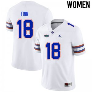 Women's Florida Gators #18 Jacob Finn NCAA Nike White Authentic Stitched College Football Jersey HVL3862OY